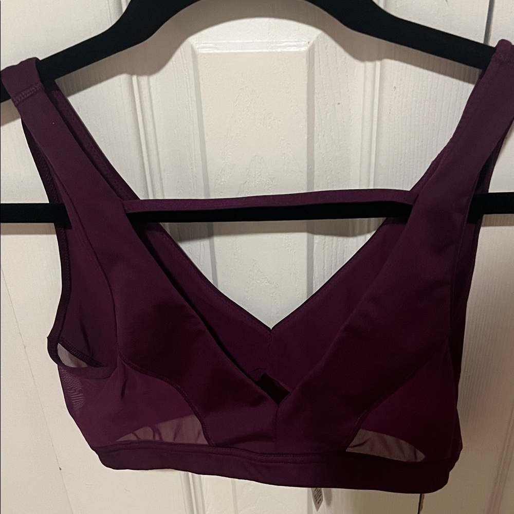 VSX Deep Plum V‑Neck Wireless Sports Bralette